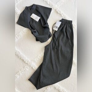 Zara Charcoal Two-Piece Outfit